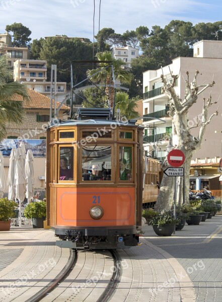 Mallorca Sóller Port De Sóller Train Red Flash