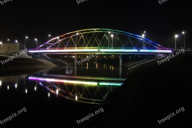 Bridge Light Lit Transport City