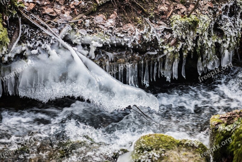 Waters Nature Waterfall River Rock