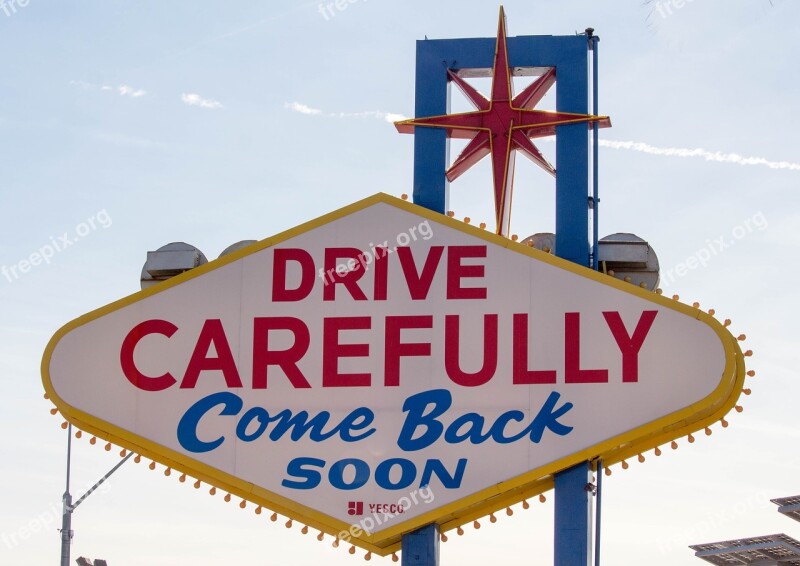 Las Vegas Sign Road Signpost Direction