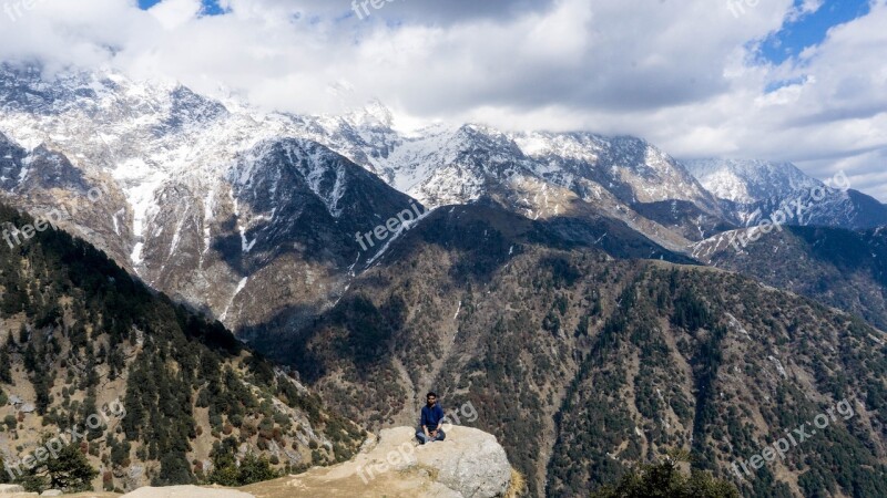 Nature Mountain Snow Landscape Panoramic