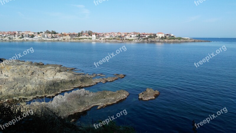 Sea Sozopol Bulgaria Rocks Bay