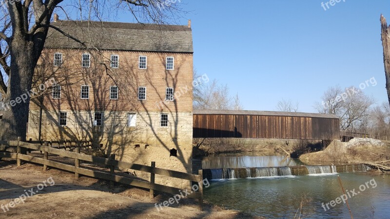 Wood Outdoors Building Water Bridge