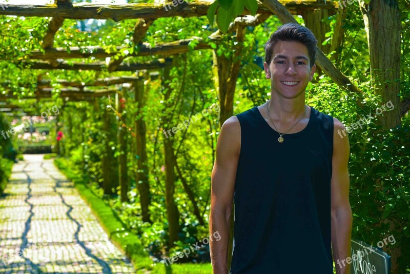 Planting Field Rose Garden Young Man Summer Free Photos