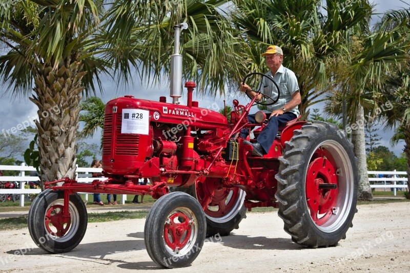 Antique Man Memories Anniversary Tractor