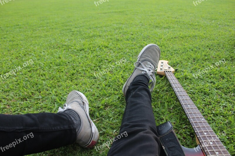 Grass Field Relaxation Hayfield Outdoors