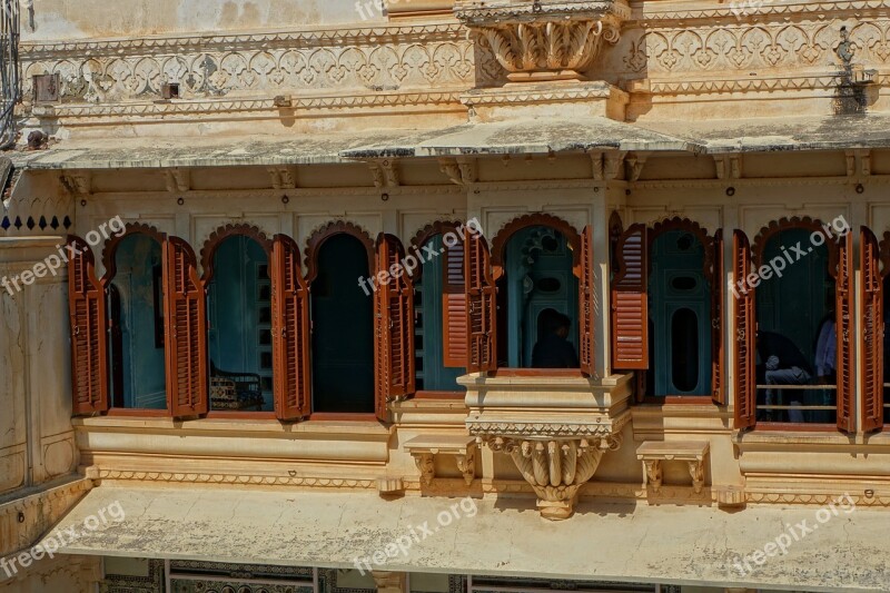 Udaipur City Palace India Window Architecture