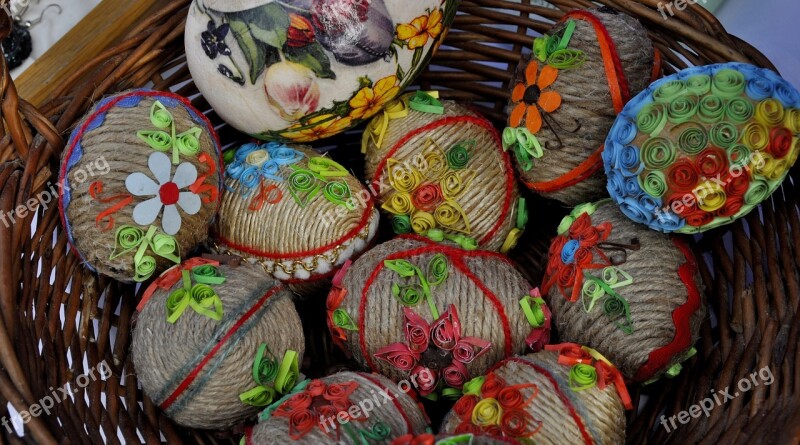 Eating Traditional Model Handcrafted Eggs