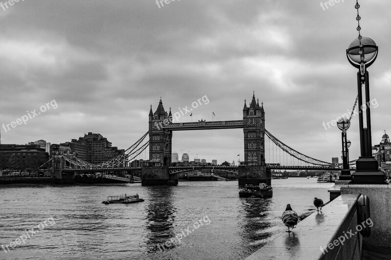 Bridge Waters Suspension Bridge River Transport