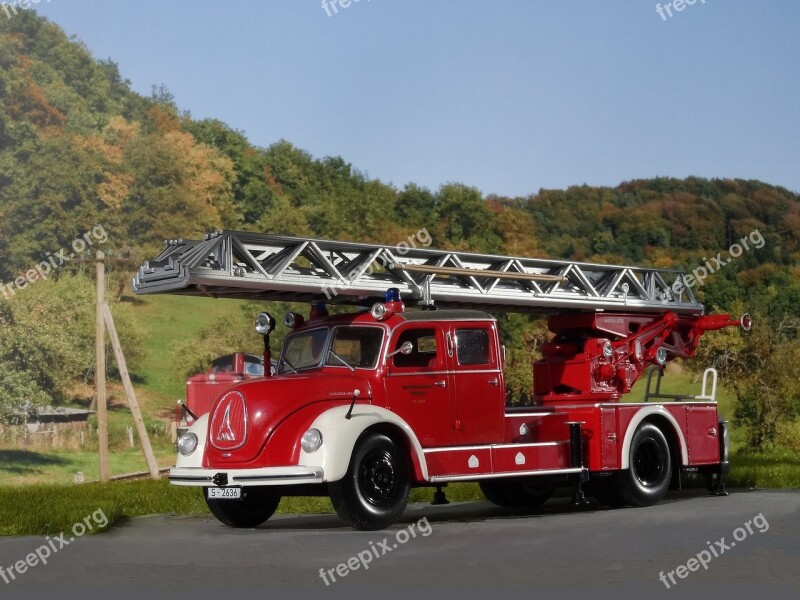 Fire Cart Magirus Around Hauber Professional Fire Brigade