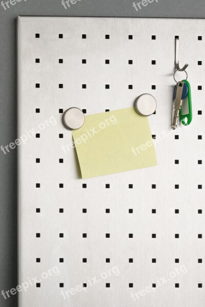 Postit Sticky Note Yellow Key Reminder