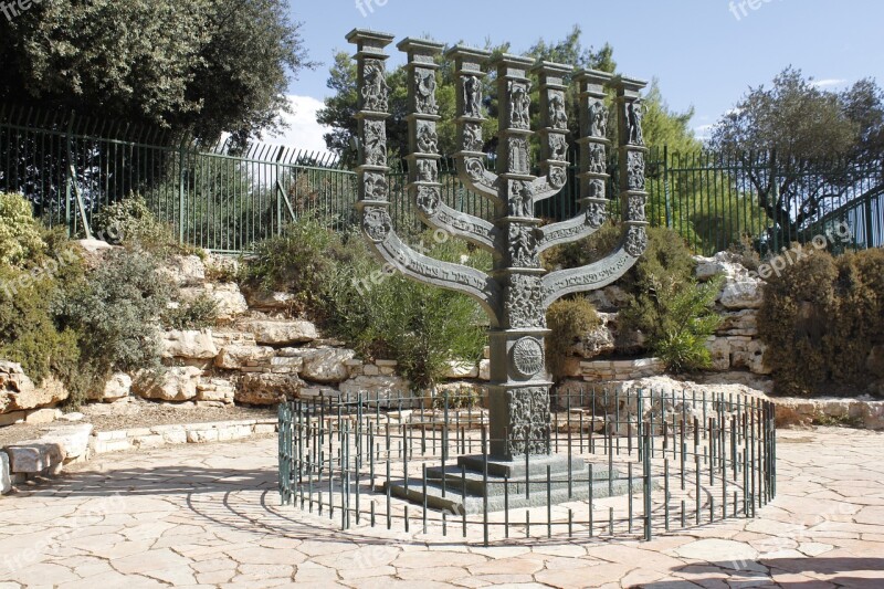 Israel Jerusalem Menorah The Seven-branched Candlestick Free Photos