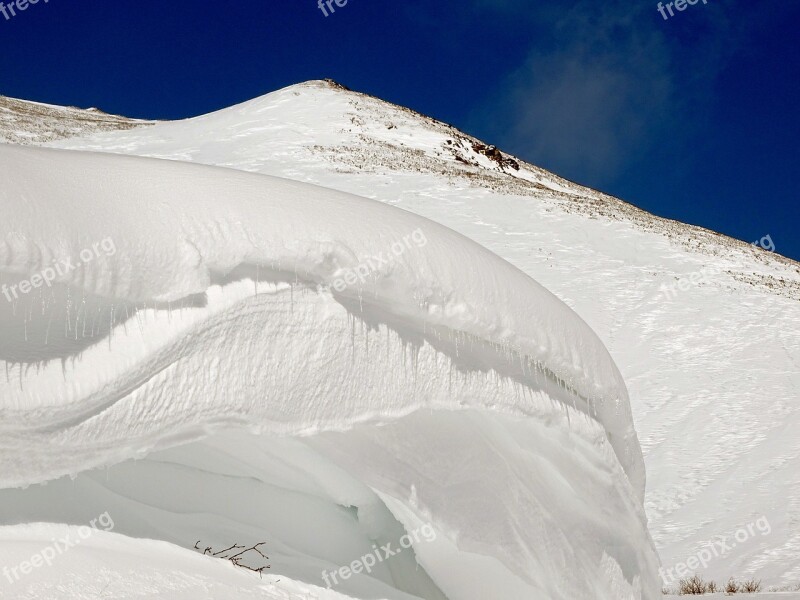 Winter Snow Frost Snow Cornices Silt