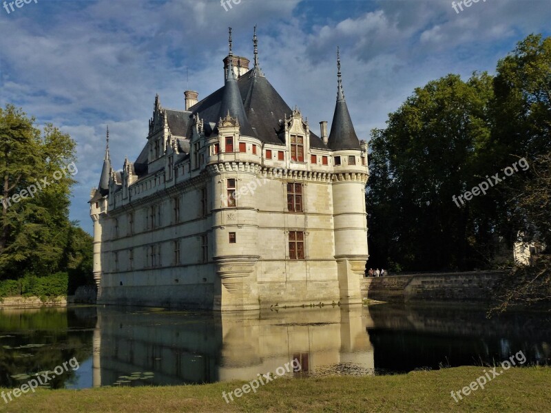 Architecture France Château De La Loire Azay Curtain Heritage