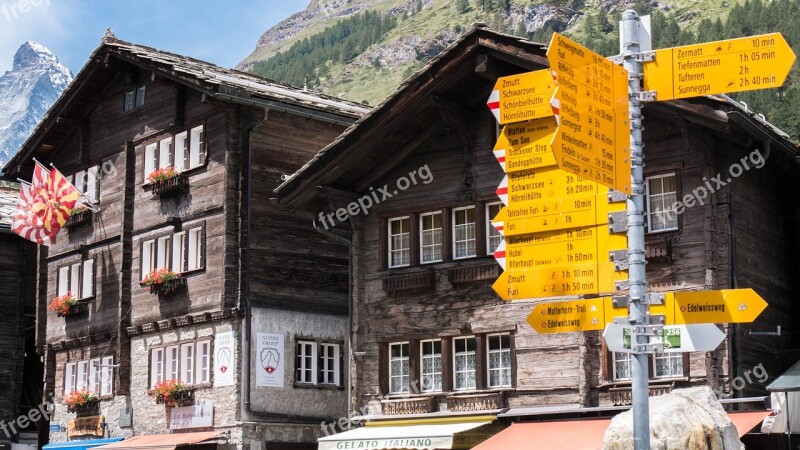 Zermatt House Switzerland Traditionally Free Photos