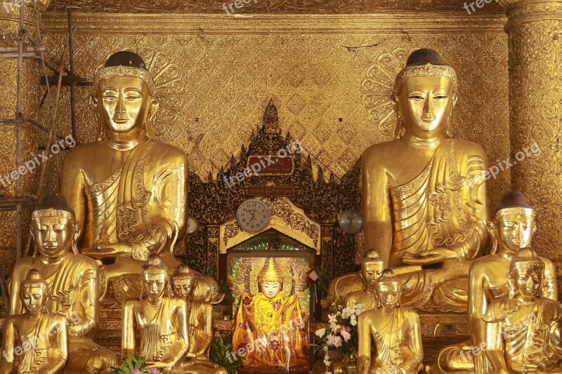 Shwedagon Myanmar Pagoda Rangoon Buddha