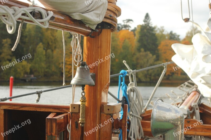 Sailing Boat Ships Bell Wooden Boat Sailboat Tallship