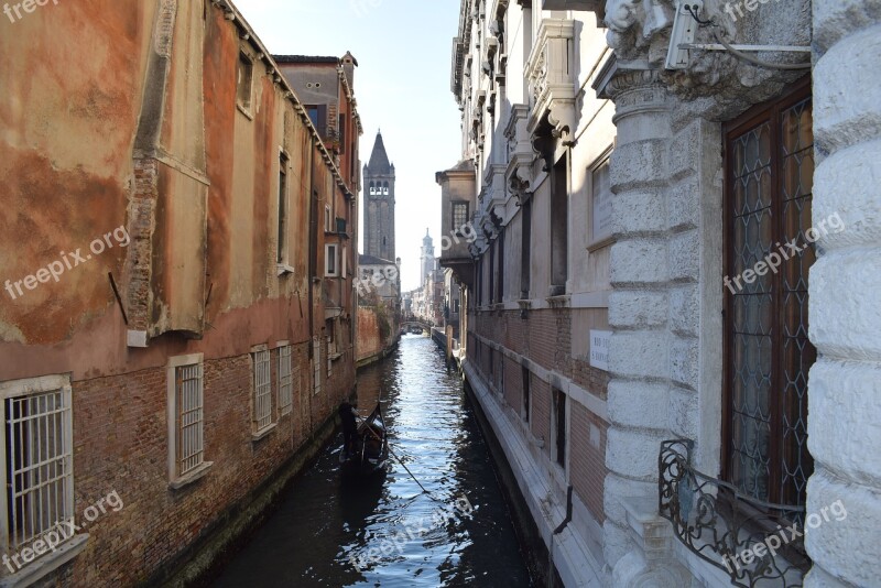 Channel Corridor Water Venice Architecture