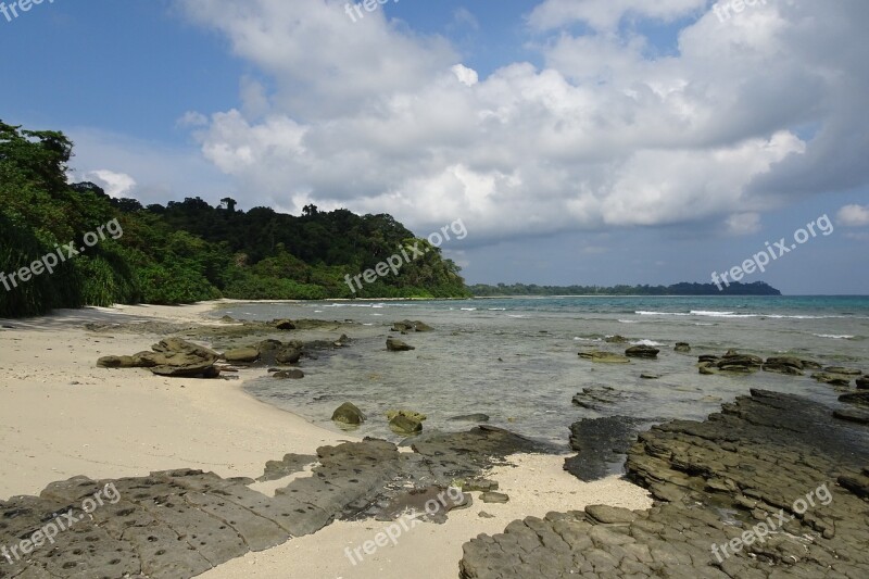 Beach Rocky Coral Reef Smith Island Andaman