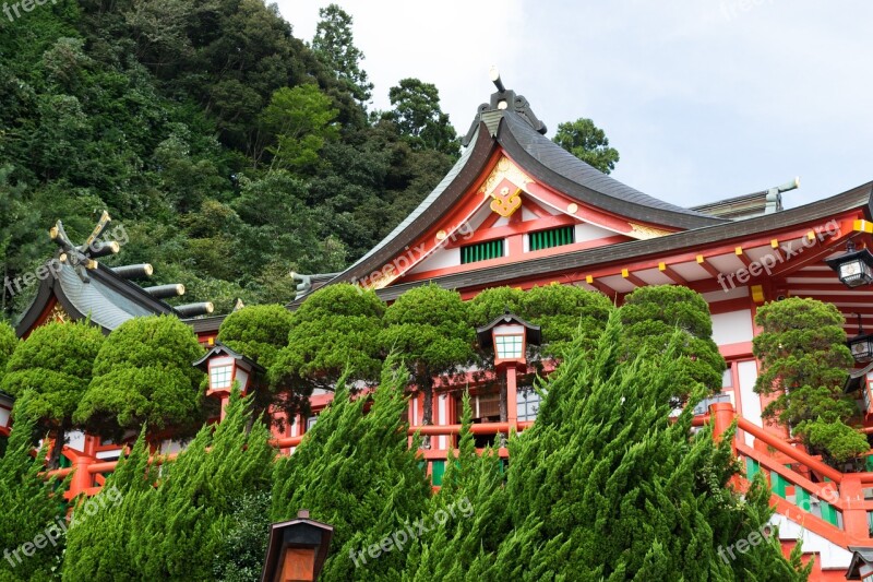 Japan Architecture Shinto Shrine Traditional Religion