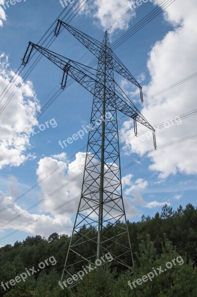 Electricity Strommast Pylon Voltage Current