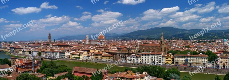 Panoramic Panorama Architecture City Florence