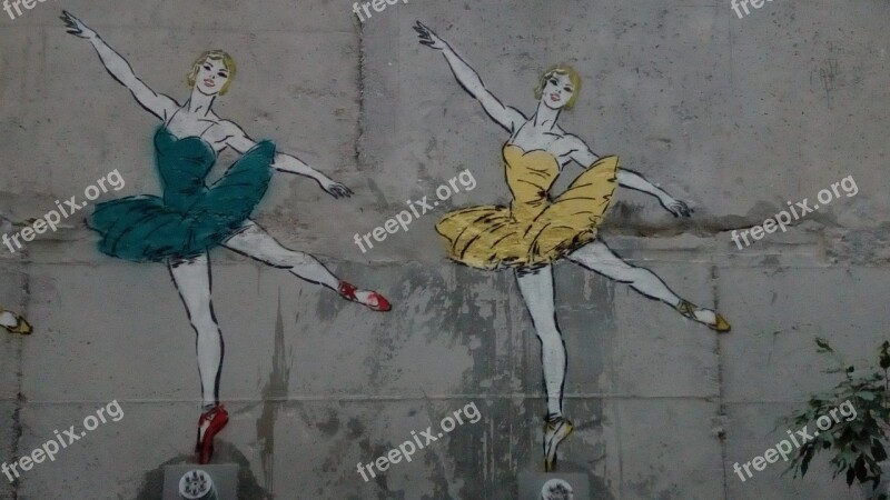 Dance Ballet Dancers Mural Creativity