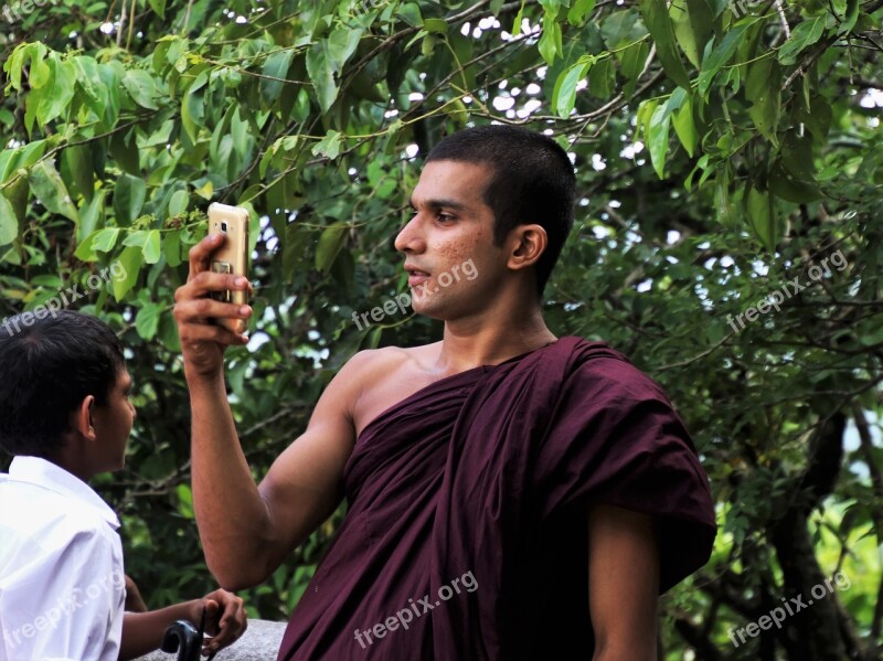 Phone Monk At The Court Of Adult Male