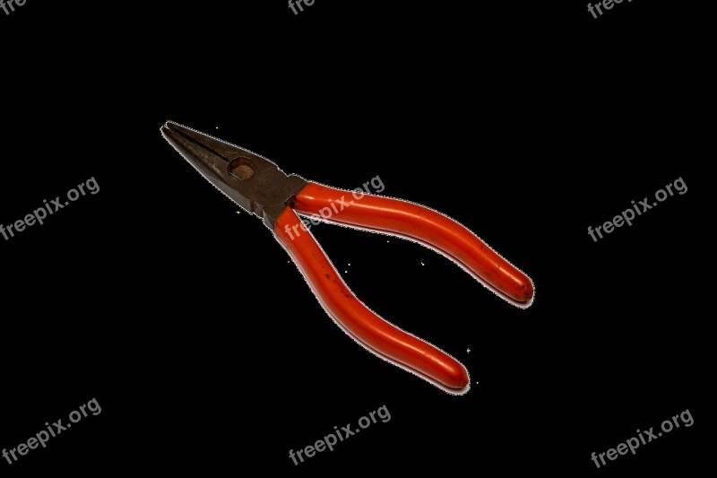 Isolated Pliers Red Transparent Tool