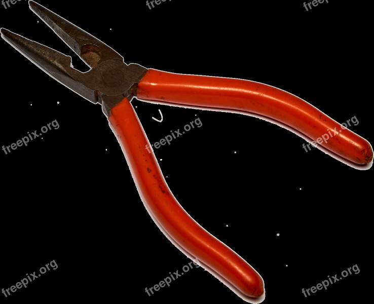 Isolated Pliers Red Tool Craft