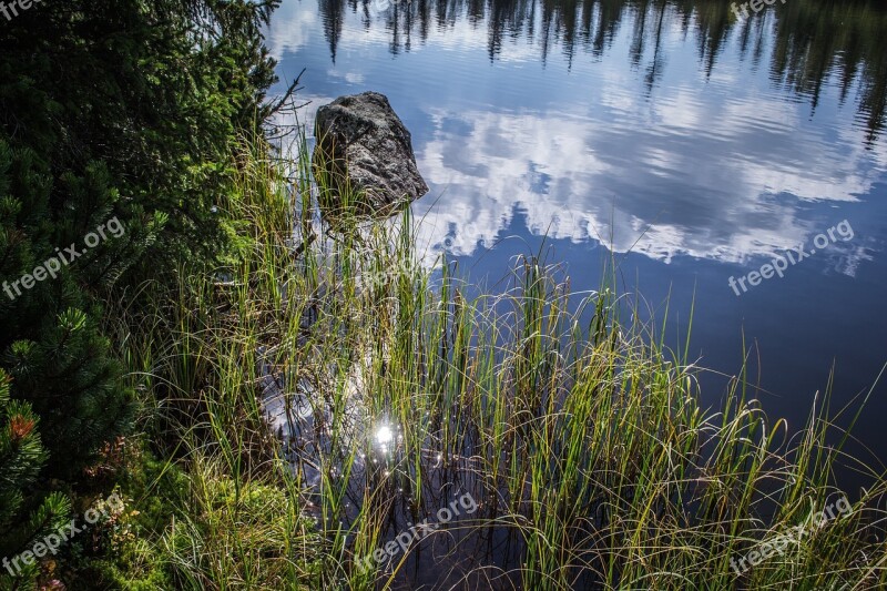 Reflection Clouds Nature Surface Water-level