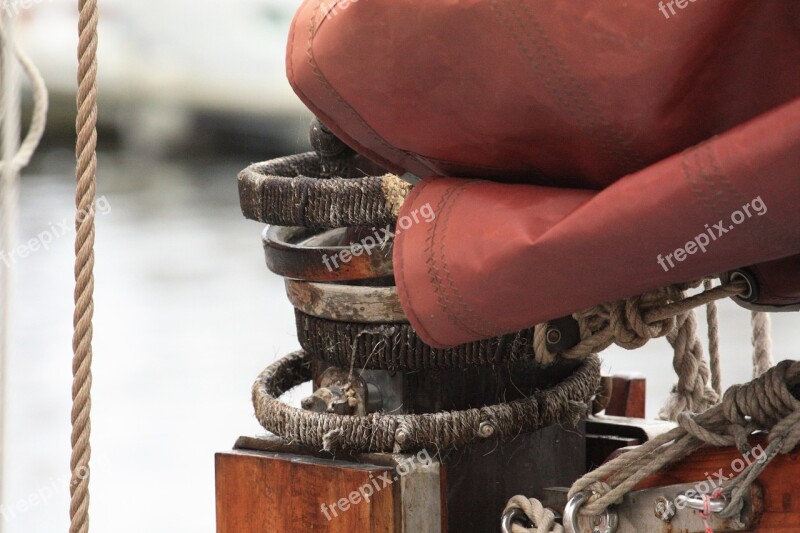 Sailing Vessel Old Mast Sail Fittings