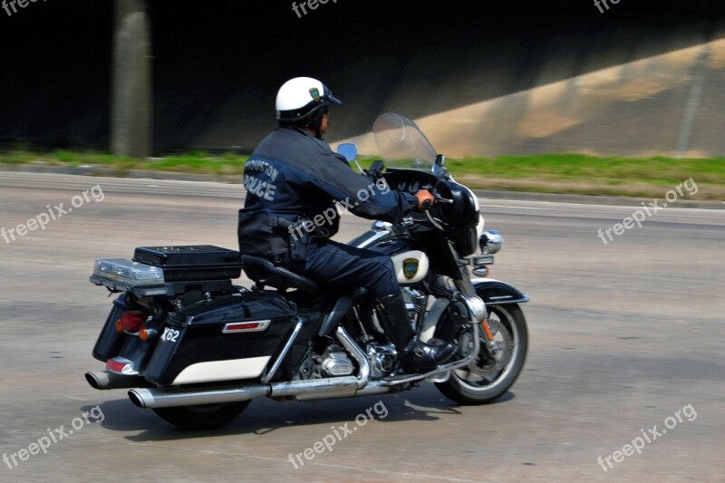 Police Officer Motorcycle Patrol Bike Drive