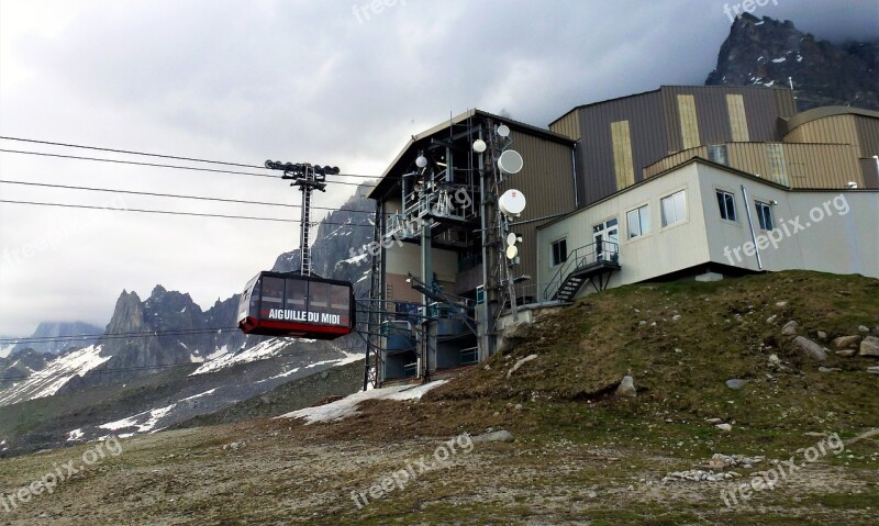 Nature France Alps Mont Blanc Cable Car