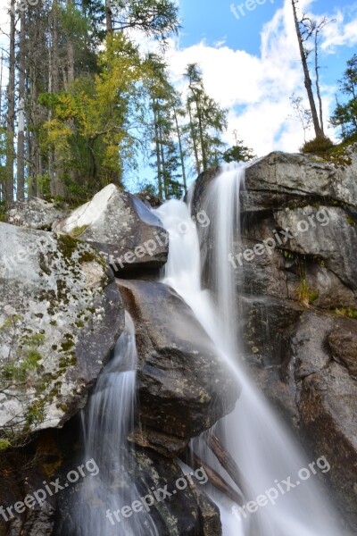 Waterfall Water Nature River Rock