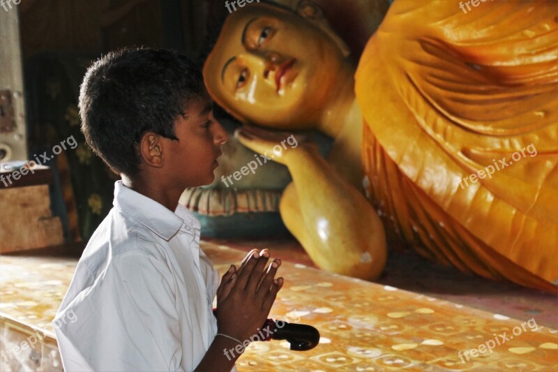 Religion Buddha Child Traditional Golden