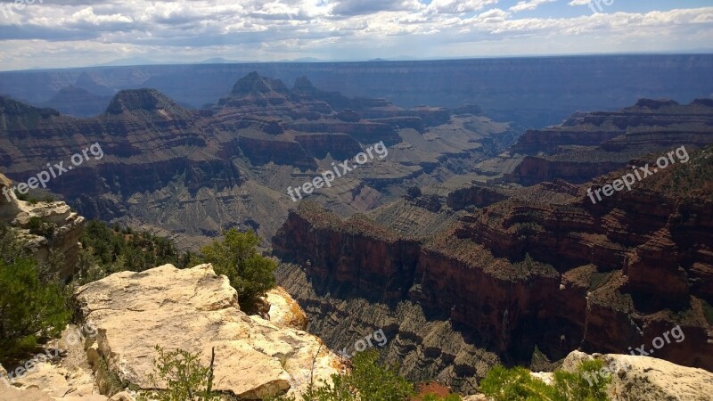 Grand Canyon North Rim Panoramic Nature Landscape