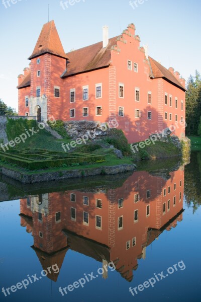 červená Lhota Castle Lake Architecture South Bohemia