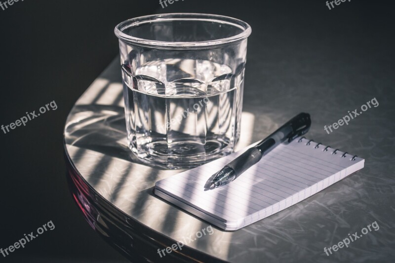 Drink Glass Still Life Pen Notepad