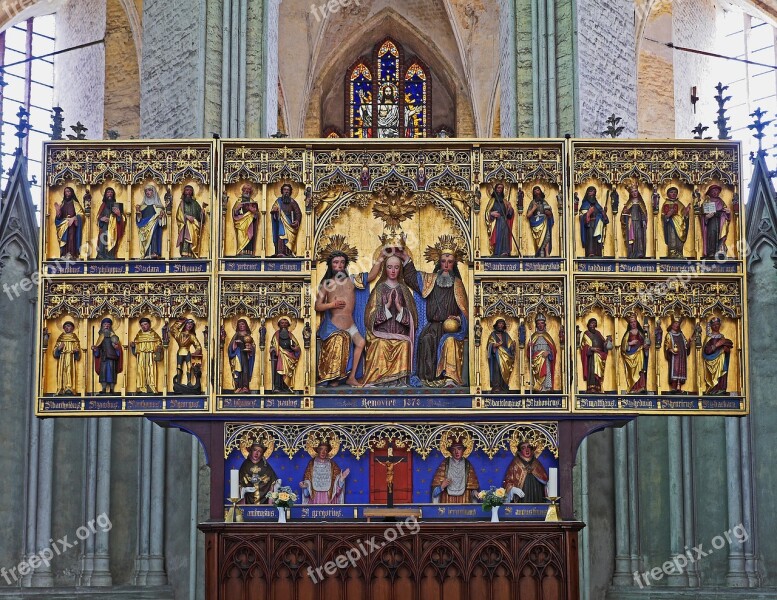 Polyptych St Mary's Church Stralsund Church Religion