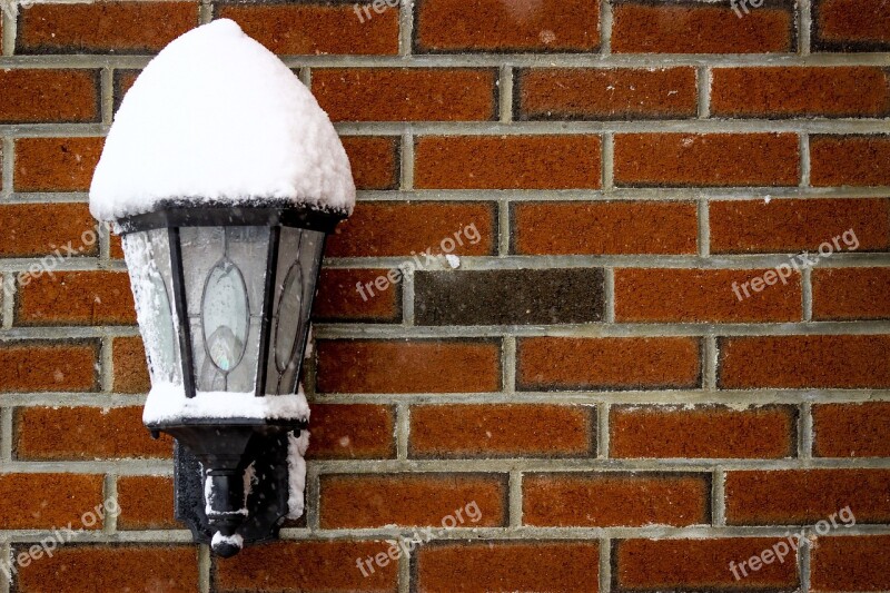 Wall Brick Old Lamp Architecture