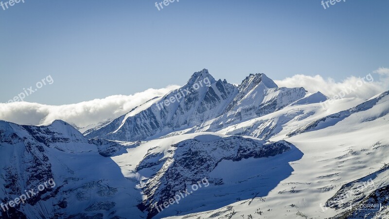 Snow Mountain Winter Ice Panorama