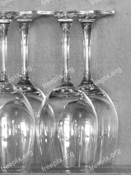 Cups Glass Black And White Glass Container Wet