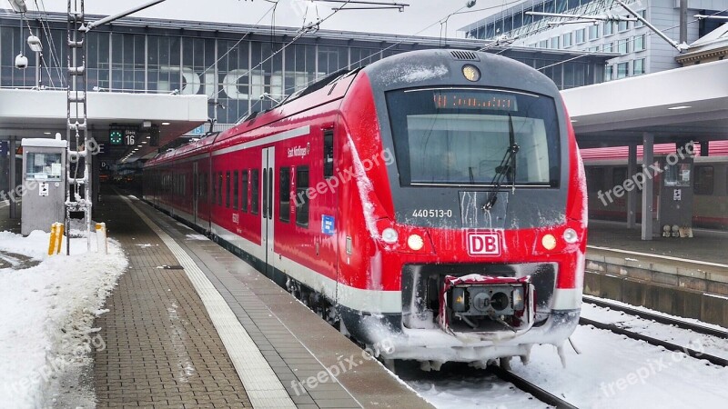 Train Transport System Railway Station Railway Line