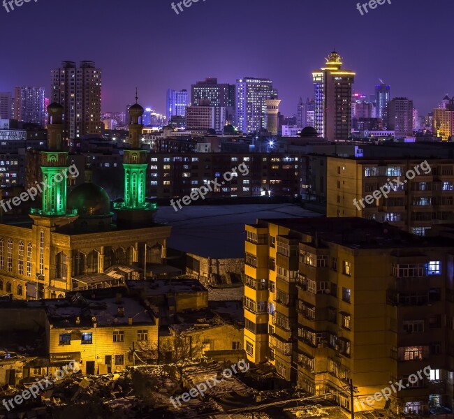 Skyscraper Cityscape City Skyline Urumqi