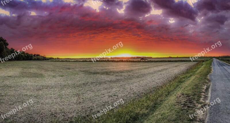 Nature Sunset Sun Dawn Sky