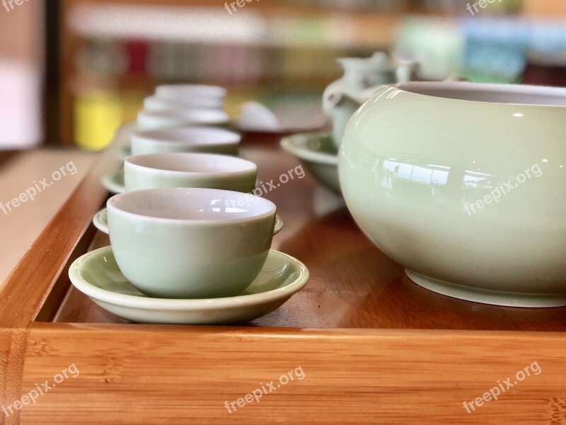 Tables Bowl Food Cup Containers Light Green