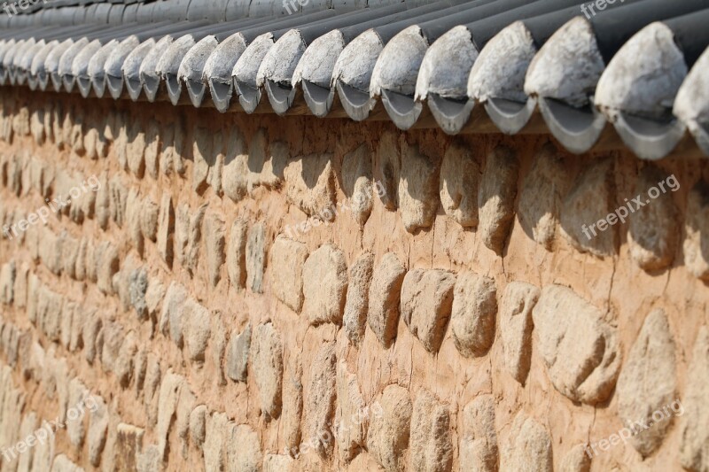 Wall Stone Wall Soil Dam Roof Tile Pattern