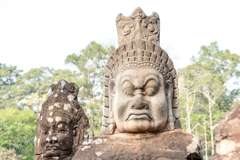 Angkor Wat Angkor Thom Siem Reap Cambodia Sculpture