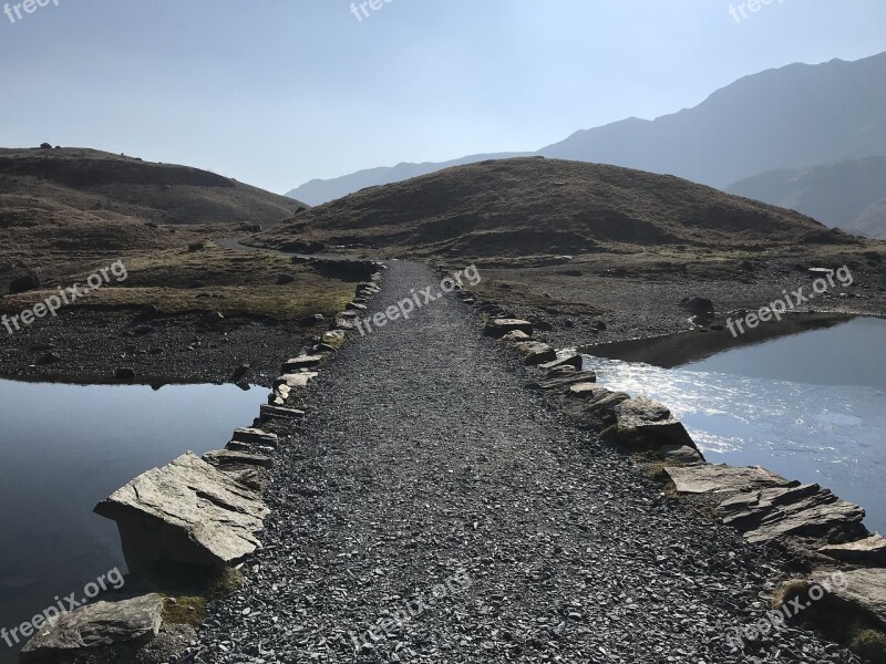 Water Landscape Seashore Mountain Snowdon